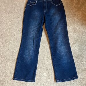 L.A. Blues Women's Flare Glitter Jeans Y2K style